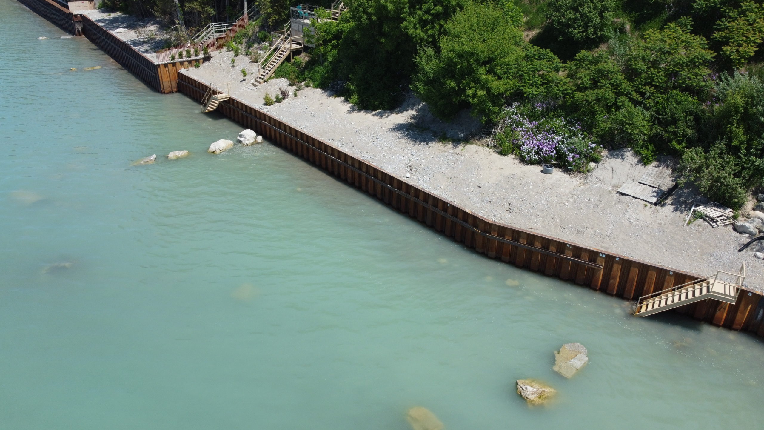 View of water near a dock.