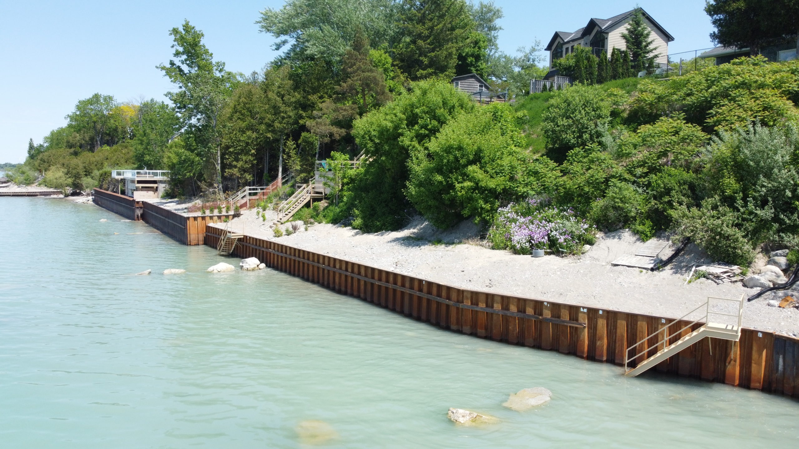 View of water near a dock.