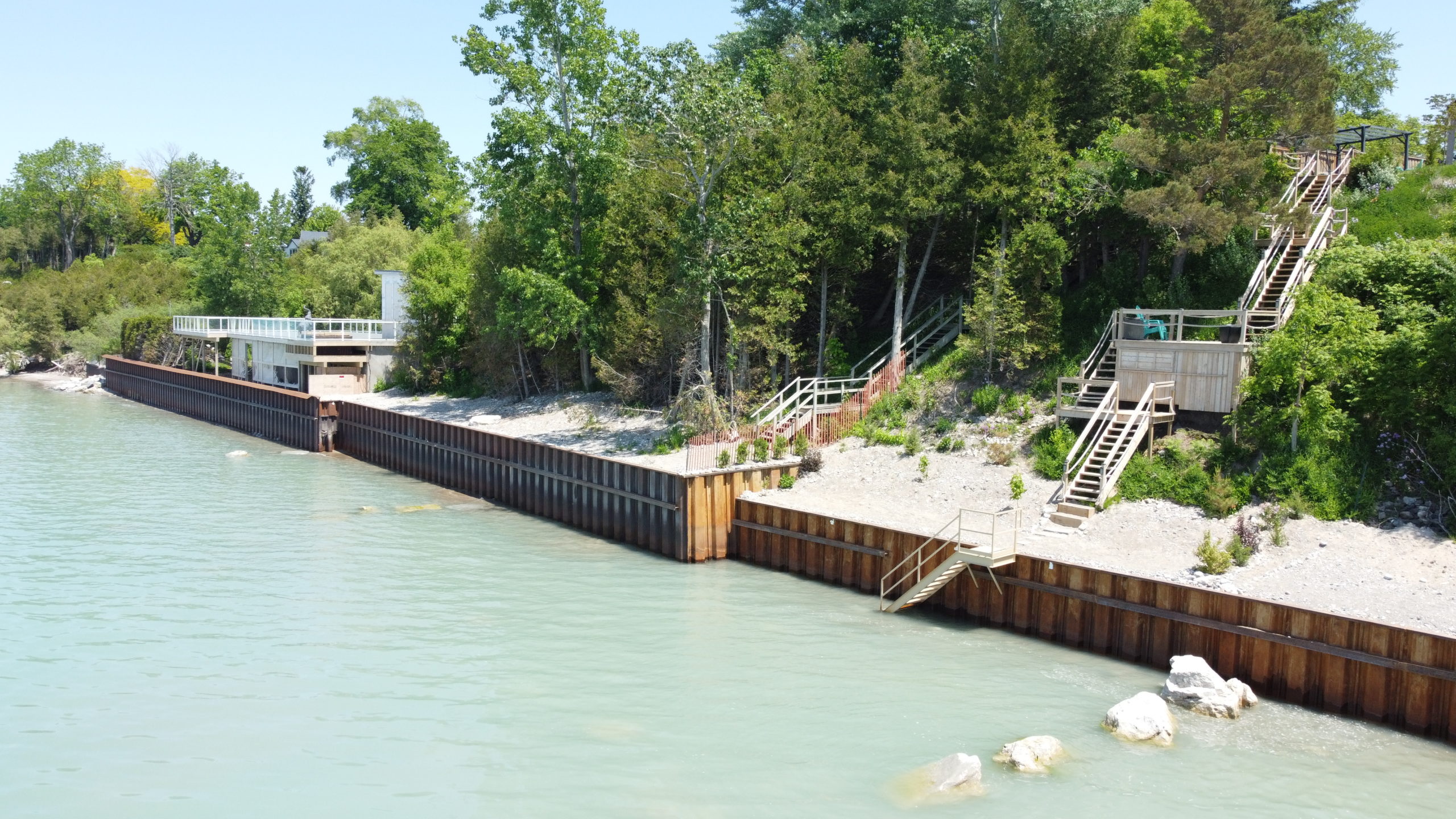 View of water near a dock.