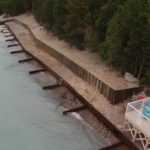 new shoreline retaining wall in Blue Haven Beach