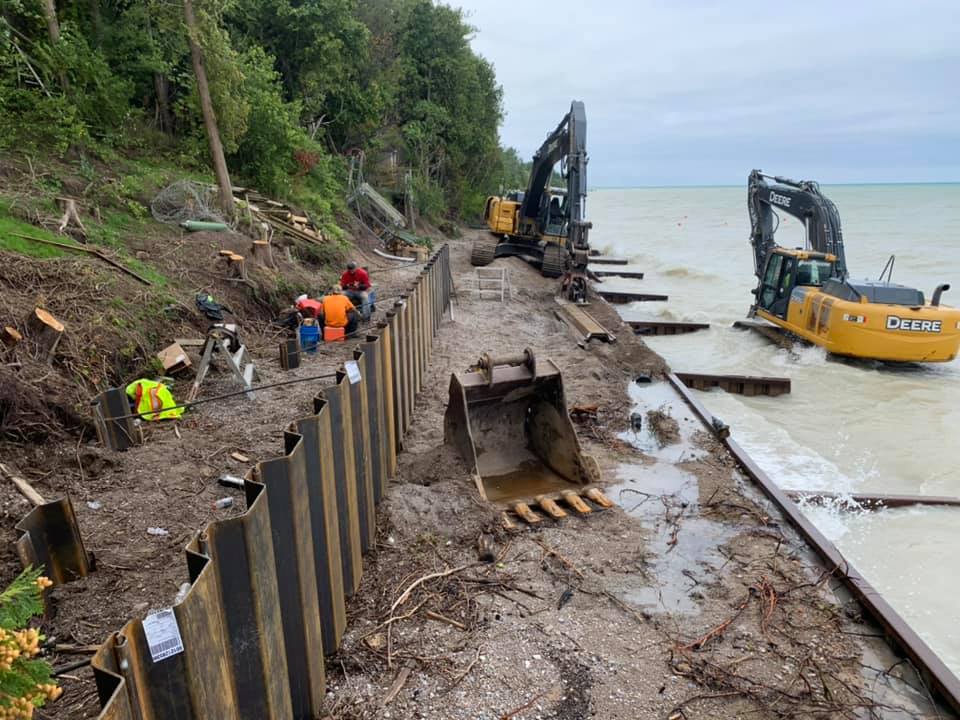 shoreline construction in Blue Haven Beach