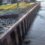 shoreline retaining walls in Port Franks, Ontario