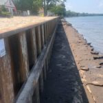 shoreline retaining walls in Kettle Point, Ontario