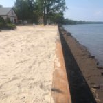 shoreline construction in Kettle Point, Ontario