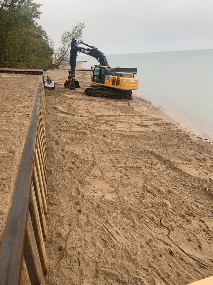 shoreline construction in Sarnia, Ontario
