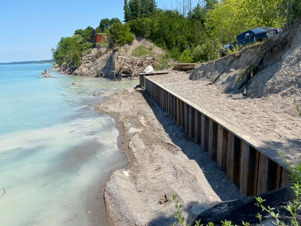 shoreline restoration in Cedar Bank