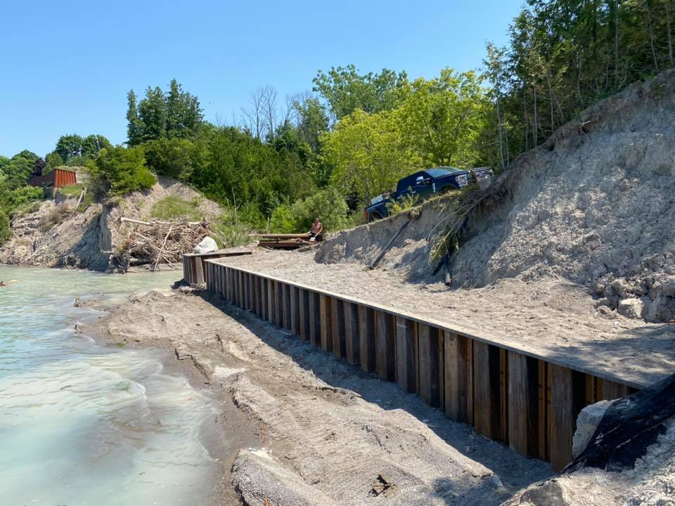 shoreline protection in Cedar Bank