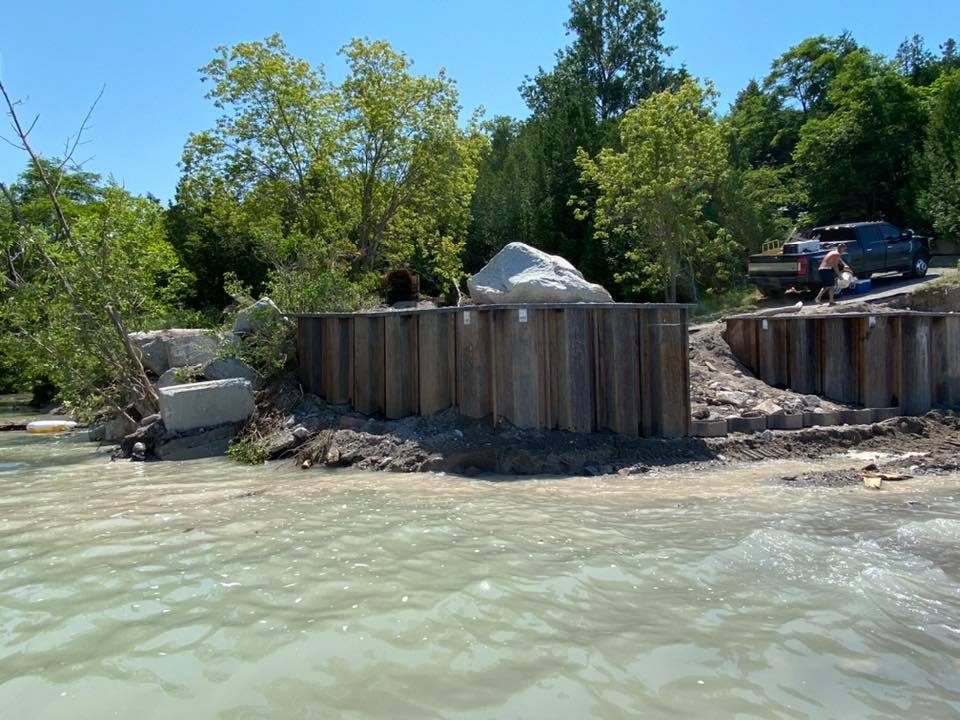 shoring walls in Cedar Bank