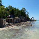 shoreline walls in Cedar Bank