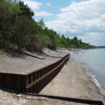 Water near a shore line.