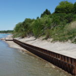 Water near a shoreline.