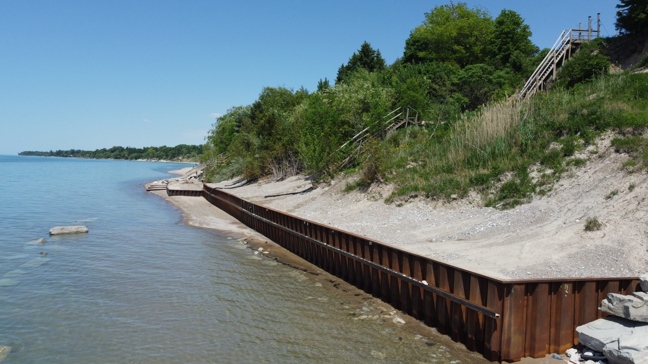 Water near a shoreline.