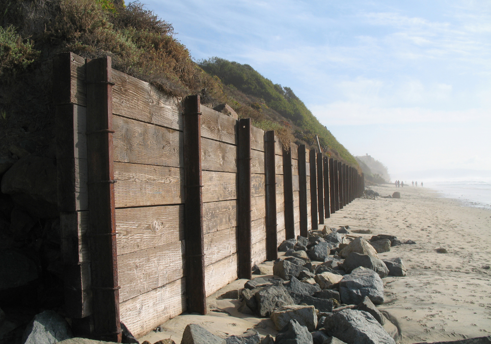 KB Shoring Wooden Retaining Wall Along Beach Retaining Wall Blog